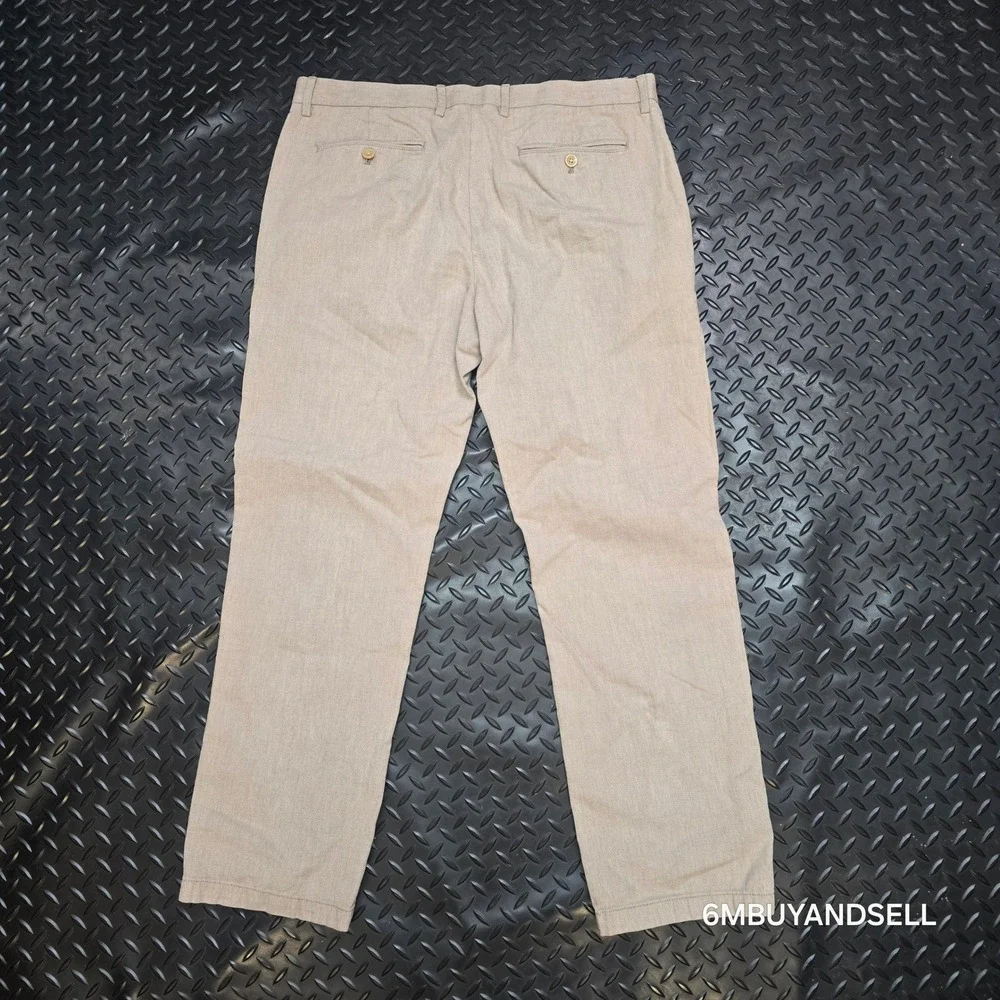 Banana Republic Kentfield Pant Mens 36x32 Tan Khaki Cotton Straight Chino 932384